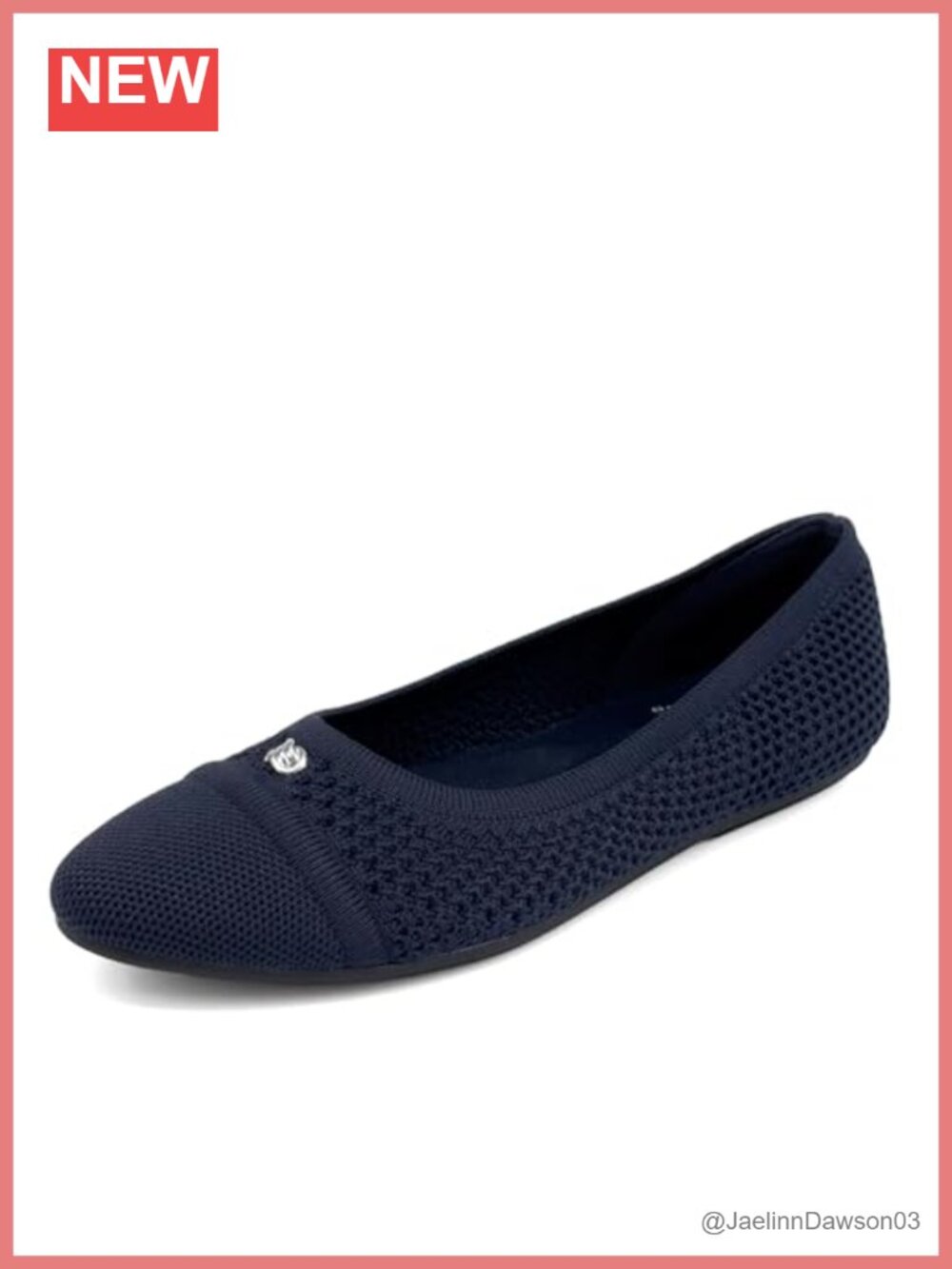 Women's Knit Ballet Flats Memory Foam Slip-On Breathable Casual